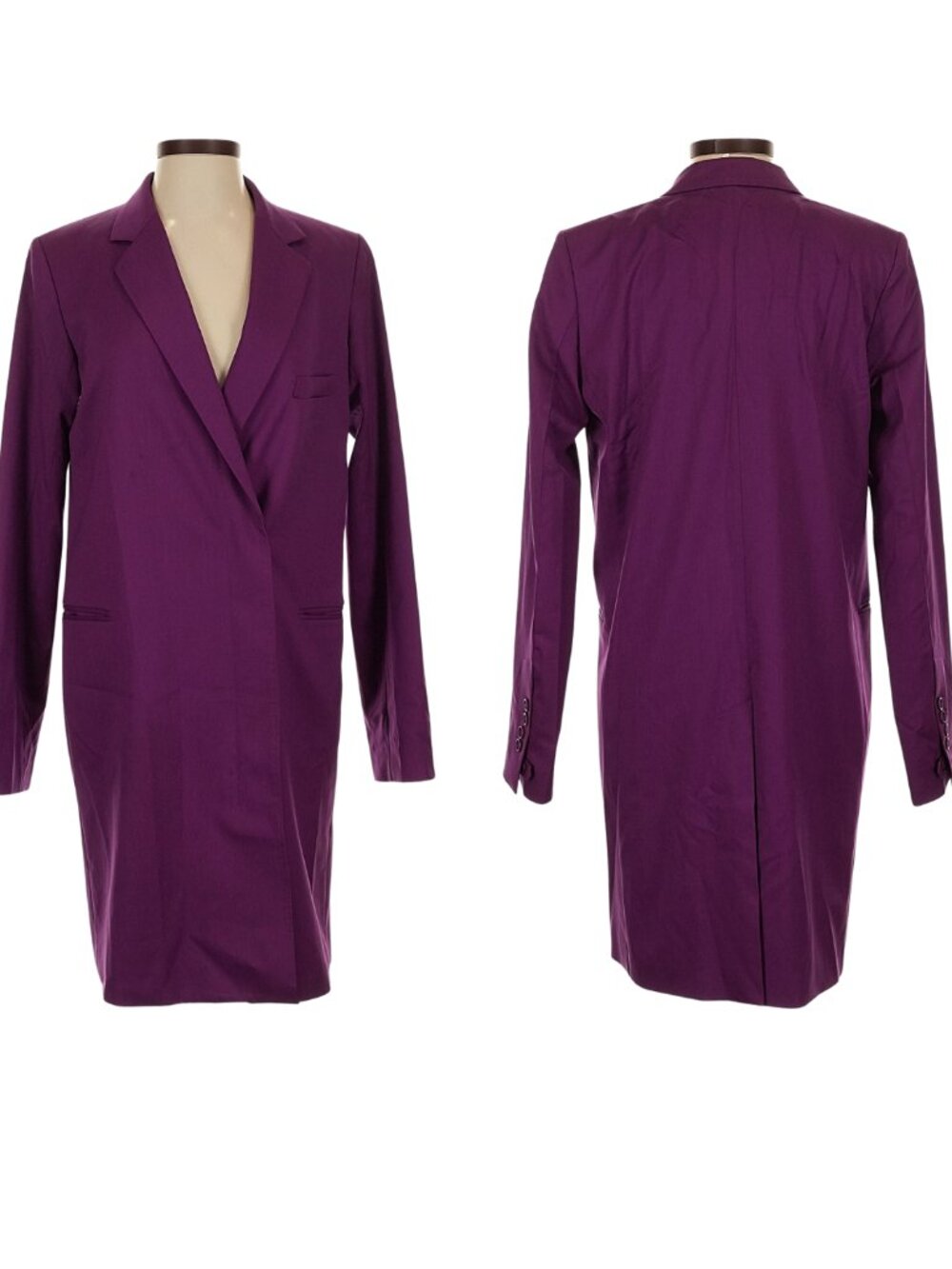 Helmut Lang 100% Wool Double Breasted Coat. Size 2.